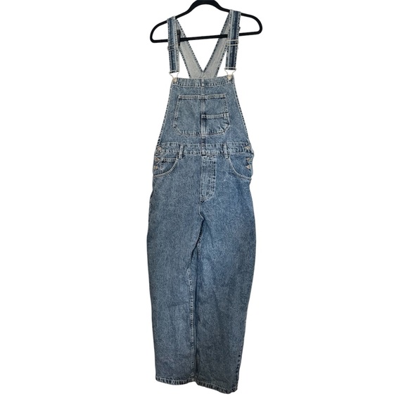 Free People Ziggy Washed Blue Denim Size Medium Overalls - Picture 12 of 12